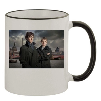 Sherlock 11oz Colored Rim & Handle Mug