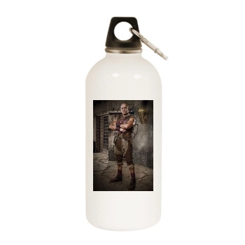 Spartacus White Water Bottle With Carabiner