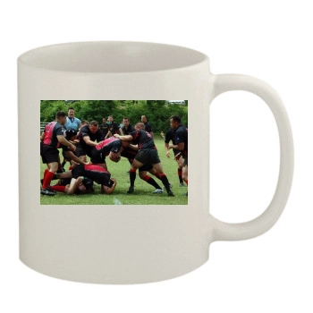 Rugby 11oz White Mug