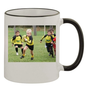 Rugby 11oz Colored Rim & Handle Mug