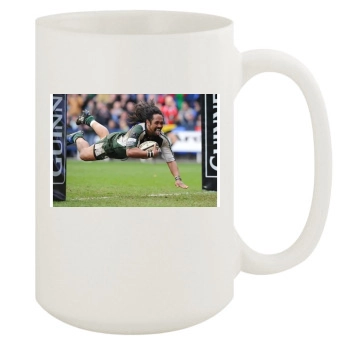 Rugby 15oz White Mug