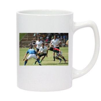 Rugby 14oz White Statesman Mug