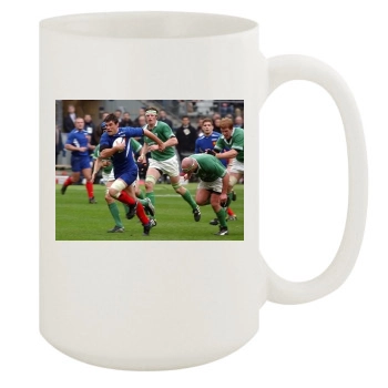 Rugby 15oz White Mug