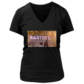Bastille Women's Deep V-Neck TShirt
