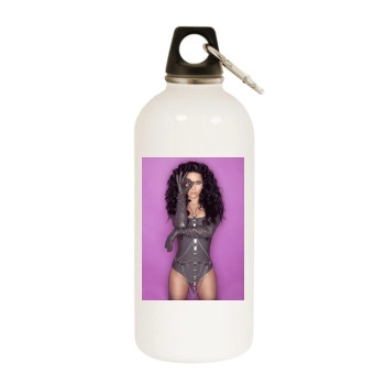 INNA White Water Bottle With Carabiner