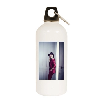 Melanie Laurent White Water Bottle With Carabiner