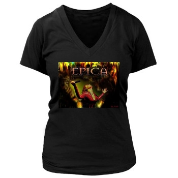 Epica Women's Deep V-Neck TShirt