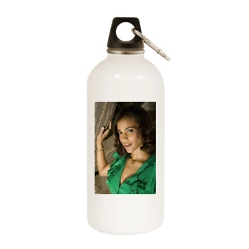 Paula Patton White Water Bottle With Carabiner
