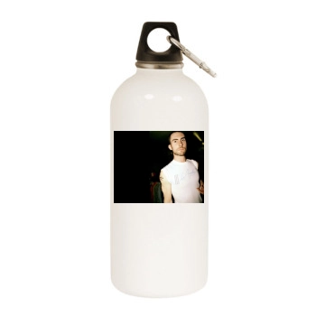 Adam Levine White Water Bottle With Carabiner