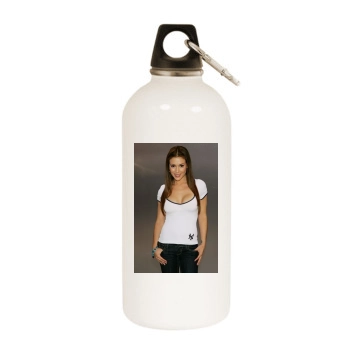 Alyssa Milano White Water Bottle With Carabiner
