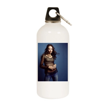 Amy Acker White Water Bottle With Carabiner