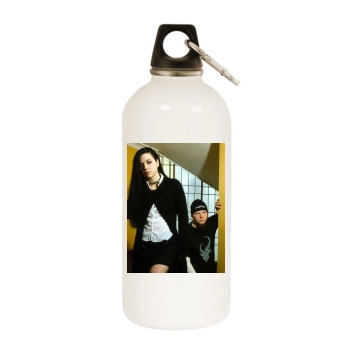 Amy Lee White Water Bottle With Carabiner