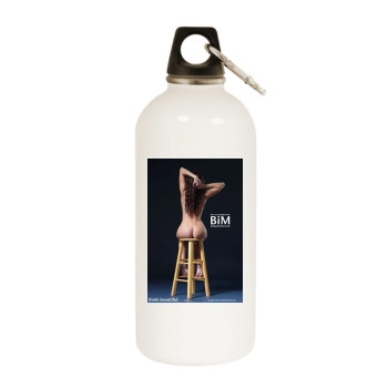 Zoey White Water Bottle With Carabiner