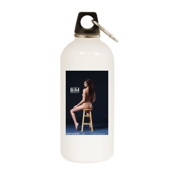 Zoey White Water Bottle With Carabiner