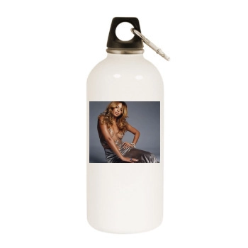 Beyonce White Water Bottle With Carabiner