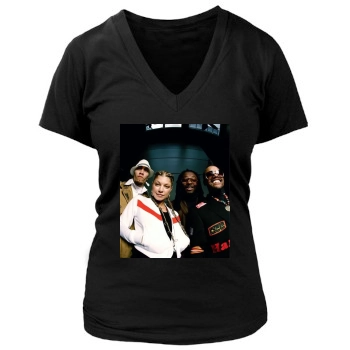 Black Eyed Peas Women's Deep V-Neck TShirt