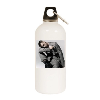 Brad Pitt White Water Bottle With Carabiner