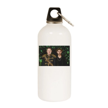 Macklemore White Water Bottle With Carabiner