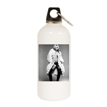 Britney Spears White Water Bottle With Carabiner