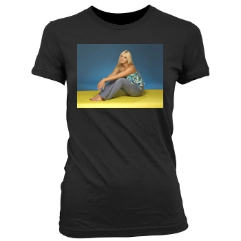 Brooke Hogan Women's Junior Cut Crewneck T-Shirt