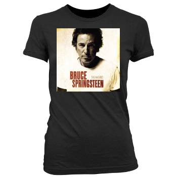 Bruce Springsteen Women's Junior Cut Crewneck T-Shirt