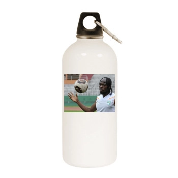 Gervinho White Water Bottle With Carabiner