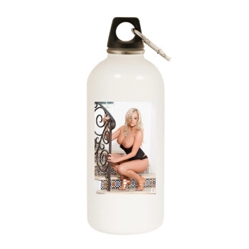 Gisele White Water Bottle With Carabiner