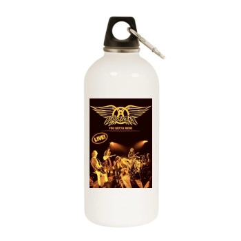 Aerosmith White Water Bottle With Carabiner