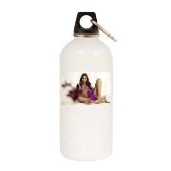 Sabrisse White Water Bottle With Carabiner