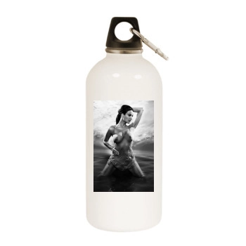 Bleona White Water Bottle With Carabiner