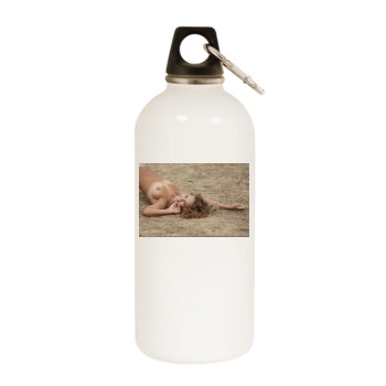 Midge White Water Bottle With Carabiner
