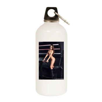 Sabrisse White Water Bottle With Carabiner
