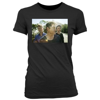 A-Ha Women's Junior Cut Crewneck T-Shirt