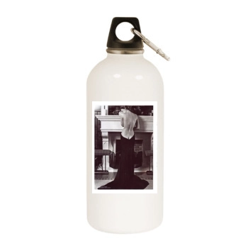 Dara White Water Bottle With Carabiner