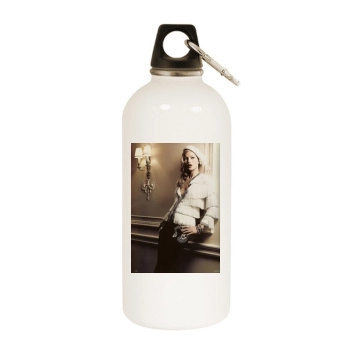 Kate Moss White Water Bottle With Carabiner