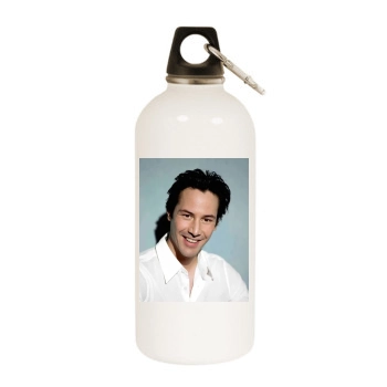 Keanu Reeves White Water Bottle With Carabiner