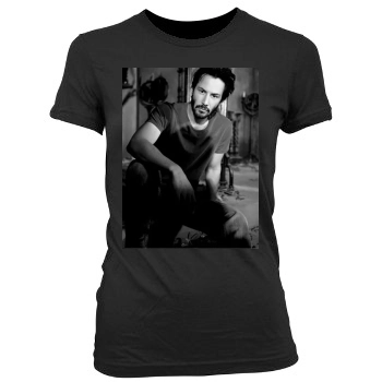 Keanu Reeves Women's Junior Cut Crewneck T-Shirt