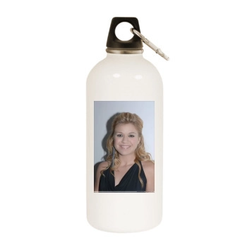 Kelly Clarkson White Water Bottle With Carabiner