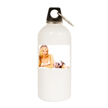 Kimberley Davies White Water Bottle With Carabiner