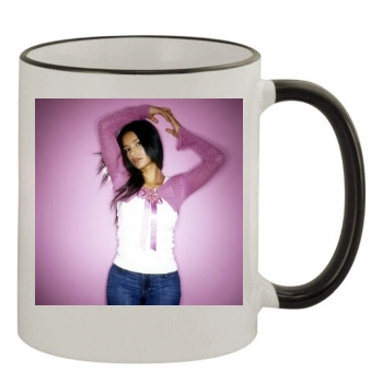Paola Rey 11oz Colored Rim & Handle Mug