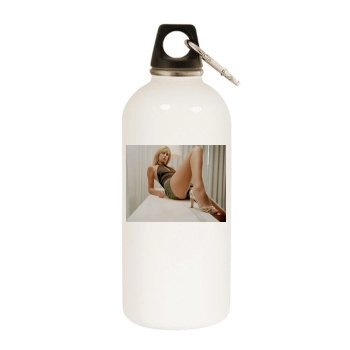 Lady Victoria Hervey White Water Bottle With Carabiner