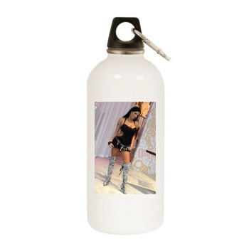 Lanny Barbie White Water Bottle With Carabiner