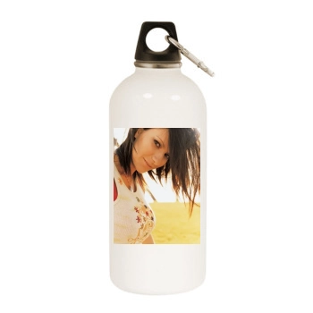 Laura Pausini White Water Bottle With Carabiner