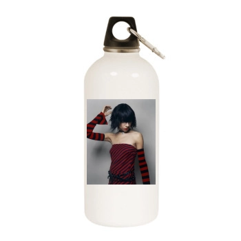 PJ Harvey White Water Bottle With Carabiner