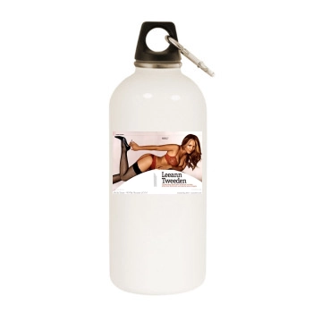 Leah Remini White Water Bottle With Carabiner
