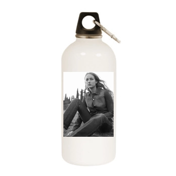 Leelee Sobieski White Water Bottle With Carabiner