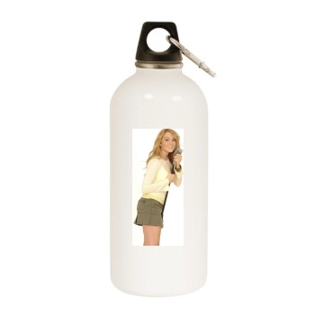 Lindsay Lohan White Water Bottle With Carabiner