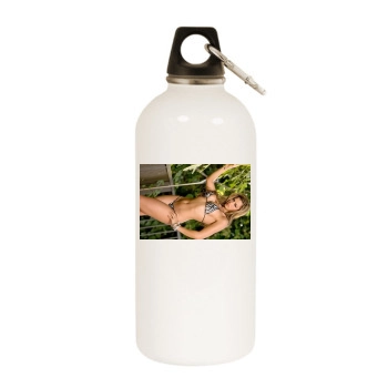 Louise Glover White Water Bottle With Carabiner