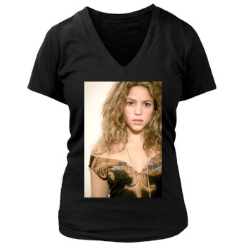 Shakira Women's Deep V-Neck TShirt