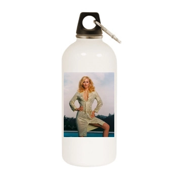 Sarah Wynter White Water Bottle With Carabiner